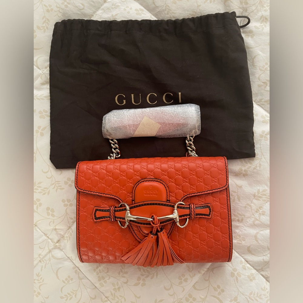 Gucci Emily Mini Handbag,Brand New,Size: width 7.1 in,Height 5.1 in,Depth 2 in